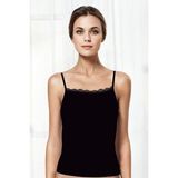 Baveno Antibakteriyel Bambu Dantelli Bayan 3'lü Atlet - 3XL - Siyah