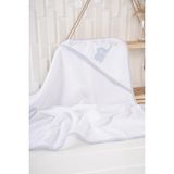 Baveno Home %100 Pamuk 75X75 cm Baskılı Başlıklı Bebek / Çocuk Kundak ve Battaniye - 75 x 75 cm - Beyaz