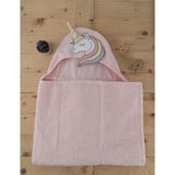 Baveno Home Pamuklu Unicorn Desenli Bebek & Çocuk Kundak Panço Baveno - 0 - 4 Yaş - Pembe