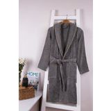 Baveno Microcotton Bayan Şalyaka Bornoz GRİ