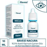 Bavesi Nacura Kedi, Köpek ve Atlara Özel %3 N-Asetil-Karnozin Içerikli Antioksidan Göz ve Kornea Bakım Damlası 10 ml