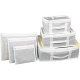 Bavul Içi Düzenleyici Valiz Organizer 6 Lı Set - Çizgili - Beyaz - 1 Adet
