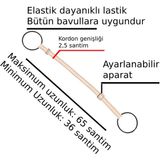 Bavul Valiz Taşıma Askısı Bagaj Bavul Kemeri Bavula Çanta Ekleme Çanta Bağlama Ayarlı Tokalı Maksimum Uzunluk 65 Santim Minimum 36 Santim - Beyaz
