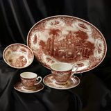 Bawarıa 6 Kişilik 40 Parça Vintage Manzara Desenli Yemek Takımı