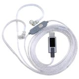 Bawjog KZ-M2 Çift Mikrofon Gümüş Kaplama Tip-C Kulaklık Yükseltme Kablosu Profesyonel Sınıf Çift Mikrofon Dizisi ile KZ C Pin Serisi Kulak İçi Kulaklıklar (USB-C)