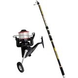Bawra 1390390 Tele Surf Karbon Kamış ve Surf Olta Makinası Set 390CM.