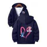 Baxia KıZ Çocuk KARAKTER BaskıLI Kapşonlu Hırka Sweatshirt FERMUARLI LACİVERT RENK