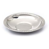Bay Dursan BAYDURSAN PASLANMAZ ÇELİK ÇAY TABAĞI, METAL PARLAK ÇAY TABAK DAMLA DESENLİ LÜX