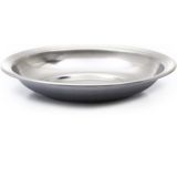 Bay Dursan Baydursan PASLANMAZ ÇELİK TABAK, METAL PARLAK YEMEK TABAĞI KALIN ÇELİK NO.5