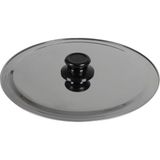 Bay Dursan Baydursan Tava Kapağı Paslanmaz Çelik Kalın Metal Parlak Tava Kapağı 22 (Tencere Tava Uyumlu) - 22 cm - Gümüş