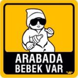 Bay Etiket Bob2 Arabada Bebek Var Sticker