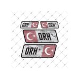 Bay Etiket Bt12 Reflektif 0 Rh Pozitif (+) Kan Grubu Sticker Seti