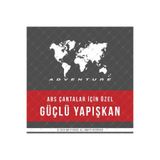 Bay Etiket CSE3 Detayli Kesim Dunya Haritası Motosiklet Çanta Stickerı