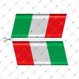 Bay Etiket Rfhlm65 Reflektif Italya Bayragi Sticker Simetrik 2Li
