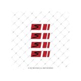 Bay Etiket Rfhlm83 Vespa Jant Sticker Seti 4 Ad Kırmızı
