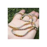 Bay Hediye Gold&Gümüş Mixli 1.Sınıf Örme Çelik Erkek Kolye Ve Bileklik Set