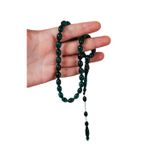 Bay Hediye Yeşil Ateş Kehribar Sistemli (Renk Alma Garantili) Tesbih 36 Cm