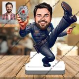 Bay Polis 3d Ahşap Biblo,sevgiliye Hediye,doğum Günü Hediyesi