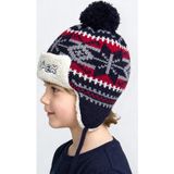 Bay Şapkacı - Jakarlı Unisex Çocuk Pilot Bere 1146 Kırmızı