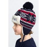 Bay Şapkacı Jakarlı Unisex Çocuk Pilot Bere 1146 Lacivert
