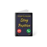 Bay Sedir A5 Defter Spiralli | 60 Yaprak 120 Sayfa | Stay Positive |Pozitif Enerji - Çizgili