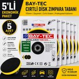 Bay-Tec 115 mm Cırtlı Disk Zımpara Tabanı M14 Spiral Taşlama Altlığı – 5 Adet Ekonomik Paket