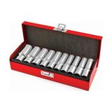 Bay-Tec 1/4'' Uzun Lokma Takımı 9 Parça MK2700 Krom Vanadyum Çeliği ile Dayanıklı Set