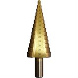 Bay-Tec 4-30 mm Sarı Titanyum Kademeli Matkap Ucu Yüksek Dayanıklılık ve Profesyonel Kullanım İçin