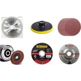 Bay-Tec 5'li Taşlama Disk Seti Elmas Sunta Ahşap Metal ve Zımpara - Altın