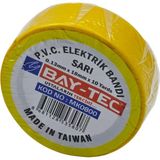 Bay-Tec MK0800 Elektrik Bandı Sarı 18MM 10YARDS (10'lu Paket)