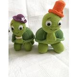 Bay ve Bayan Şapkalı Şirin Tospikler Amigurumi Organik Oyuncak