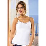 Bayan Askılı Dantelli Atlet 2174 - Beyaz - 2XL