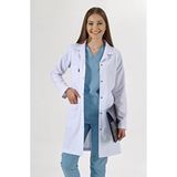 Bayan Beyaz Önlük Klasik Yaka ,alpaka Önlük, Doktor Önlük, Öğrenci Önlük, Öğretmen Önlük, Stajyer - XL