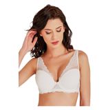 BAYAN EKRU DANTELLİ ÇIKARILABİLİR SÜNGERLİ SÜTYEN MAGIC FORM 3912