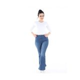 Bayan İspanyol Paça Kot Pantolon Koyu Mavi (Koyu Mavi / 44)