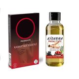 Bayan Uyarıcı Kabartmalı Prezervatif ve Çilek Kokulu Masaj Yağı Beraber Set