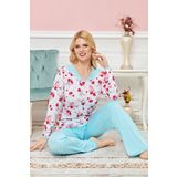 Bayan Uzun Kollu Pijama Takimi Model No 7579