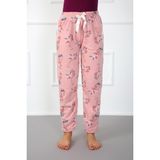 Bayan Welsoft Polar Tek Alt Pijama 210044 Pembe - Beyaz