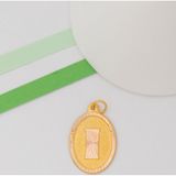 Bayar Gold 14 Ayar Altın İ Harf Nostaljik Oval Kolye Ucu