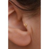 Bayar Gold 14 Ayar Altın İçi Boş Kalp Piercing Tragus