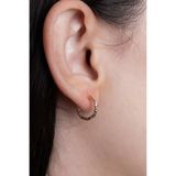 Bayar Gold 14 Ayar Altın Parıltı Halka Küpe 1,4 cm
