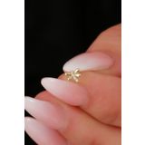 Bayar Gold 14 Ayar Altın Taşlı Kelebek Tragus Piercing