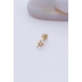 Bayar Gold 14 Ayar Altın Taşlı Yıldız Tragus