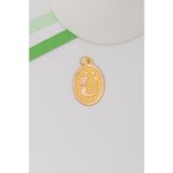 Bayar Gold 14 Ayar Altın U Harf Nostaljik Oval Kolye Ucu