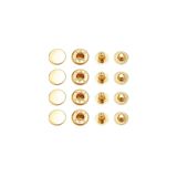 Bayar Kumaş Metal Çıtçıt mont çanta aksesuarı Gold 15 mm Alfa 25 Takım
