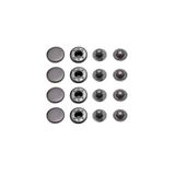 Bayar Kumaş Metal Çıtçıt mont çanta aksesuarı Siyah 15 mm Alfa 25 Takım