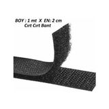 Bayar Kumaş Siyah Cırt Cırtlı Bant 2 Çift Taraflı Amerikan Fermuarı 2 cm Genişlik 1 Metre