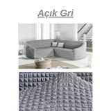 BAYAWAN BÜRÜMCÜK L Köşe Koltuk Örtüsü. 7 Kişilik, ETEKSİZ, esnek, Köşe Koltuk Kılıfı. Toplam Uzunluk 550cm