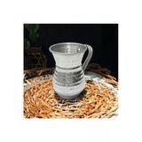 BAYBARS 6'lı Set Ayran Bardağı, Büyük Boy, Bakır Görünümlü Bardak, Alüminyum Maşrafa