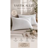 BAYBAYANAY 2 Adet Mikrofiber Kapitone Yastık Alezi Sıvı Geçirmez Yastık Koruyucu 50 x 70 cm